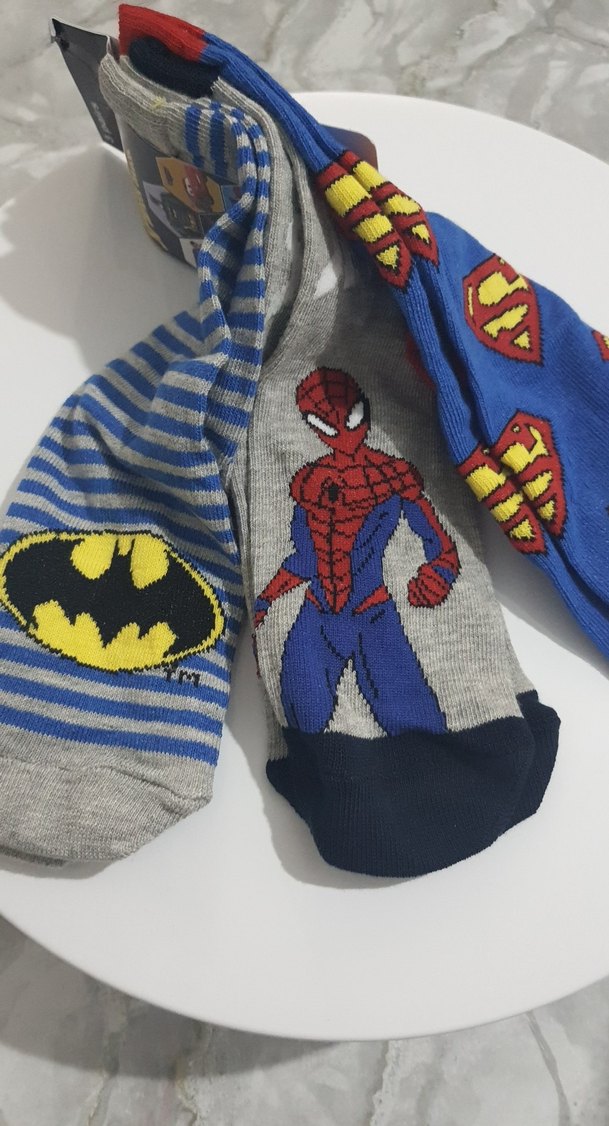 Çocuk Çorapları Süper Kahraman Desenli - Görsel 2