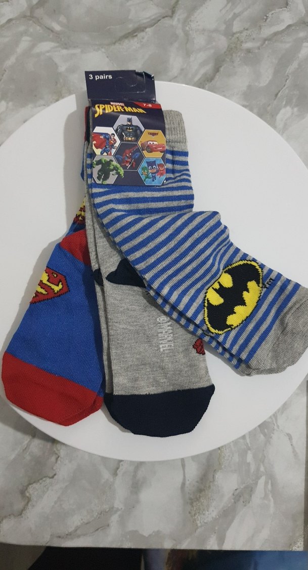 Çocuk Çorapları Süper Kahraman Desenli - Görsel 3