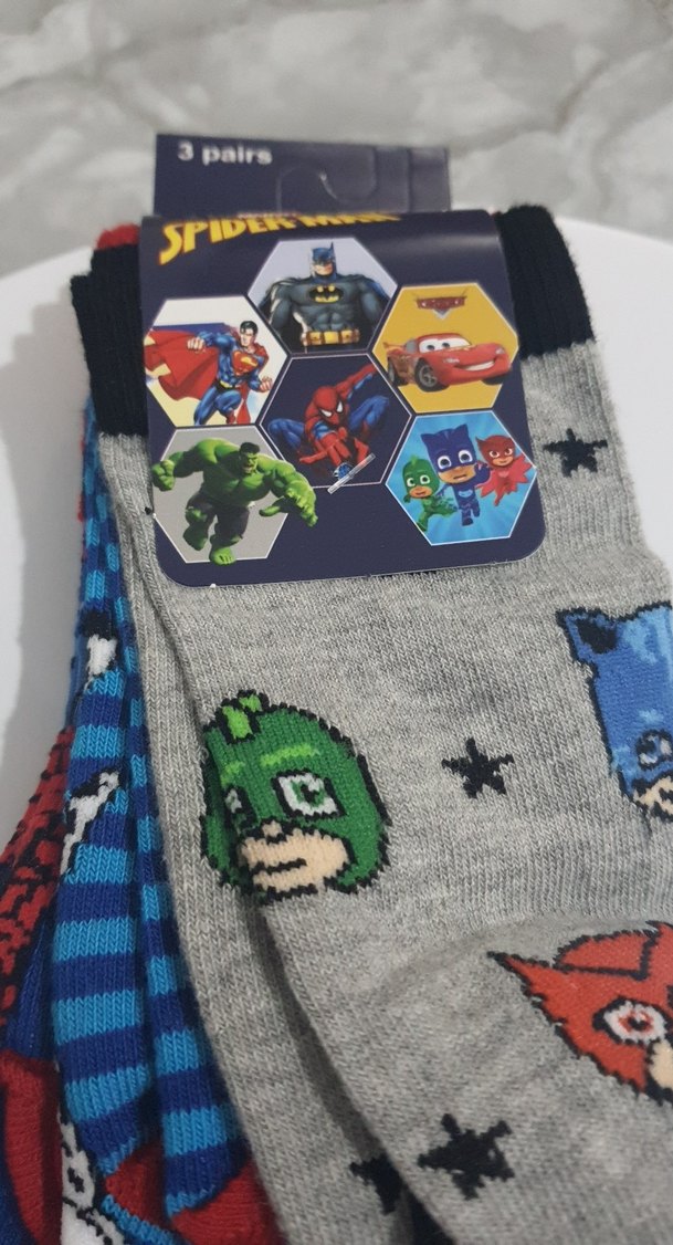 Erkek Çocuk Çok Renkli Desenli Çorap 3'lü - Görsel 2