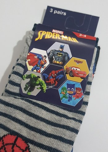 Erkek Çocuk Gri Desenli Çorap Seti - Görsel 3