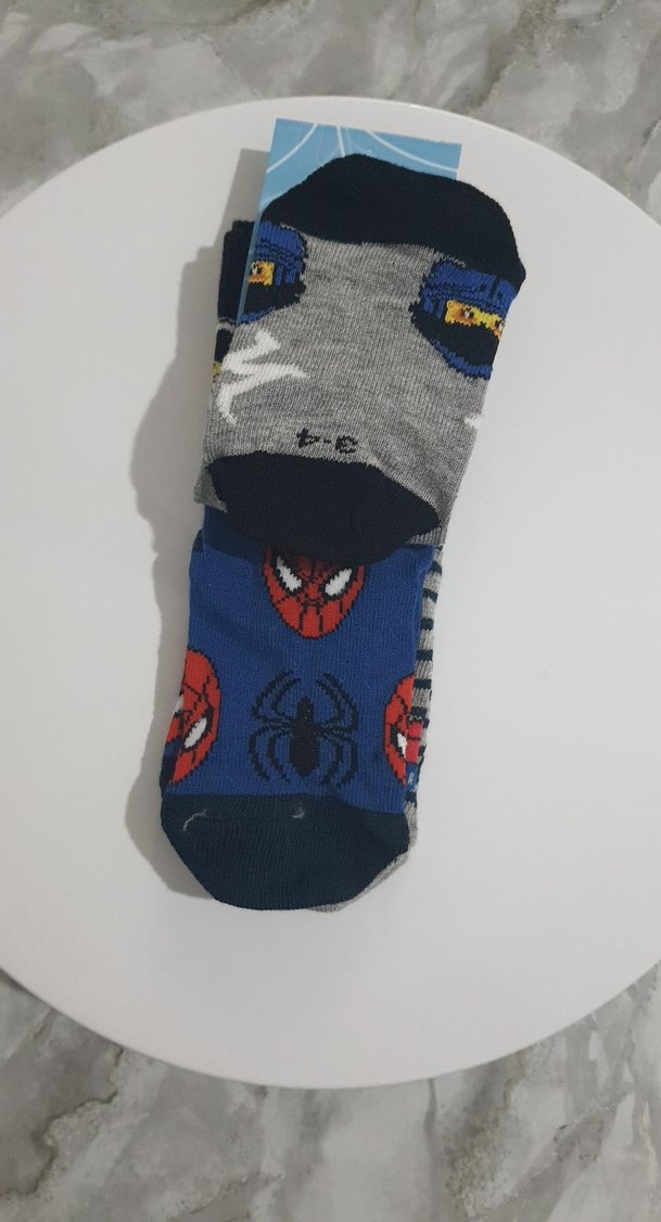 Erkek Çocuk Gri Desenli Çorap Seti - Görsel 5