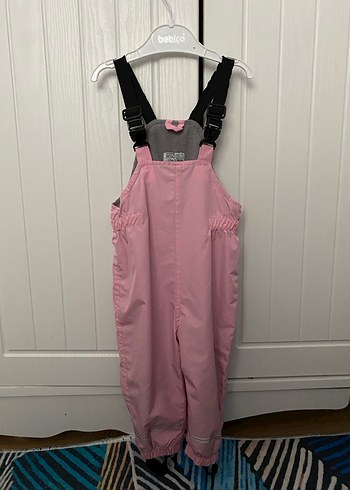 9-12 Ay Beden pembe Renk Kızlar için Pembe Street Wear Askılı Tulum