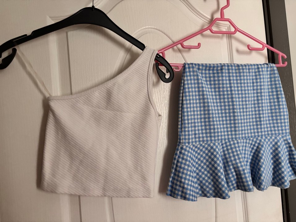 Mavi Pilili Midi Etek - Görsel 3