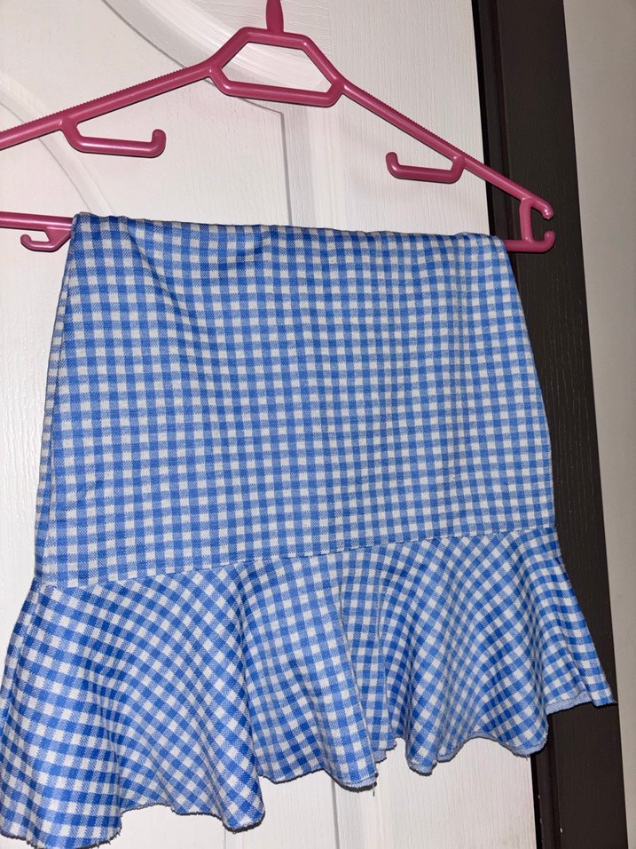 Mavi Pilili Midi Etek - Görsel 2