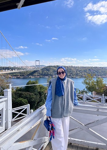 Manuka Gri Yelek Kaban - Görsel 2