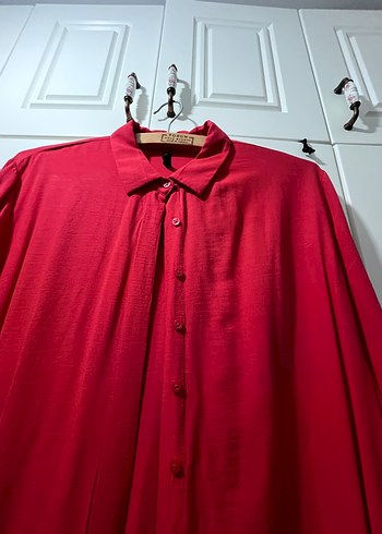 Düğmeli Narçiçeği Kadın Tunik Gömlek - Görsel 4