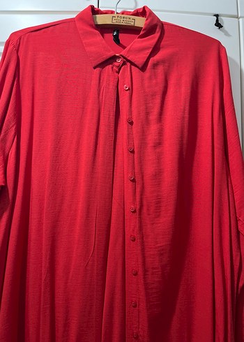 Düğmeli Narçiçeği Kadın Tunik Gömlek - Görsel 2