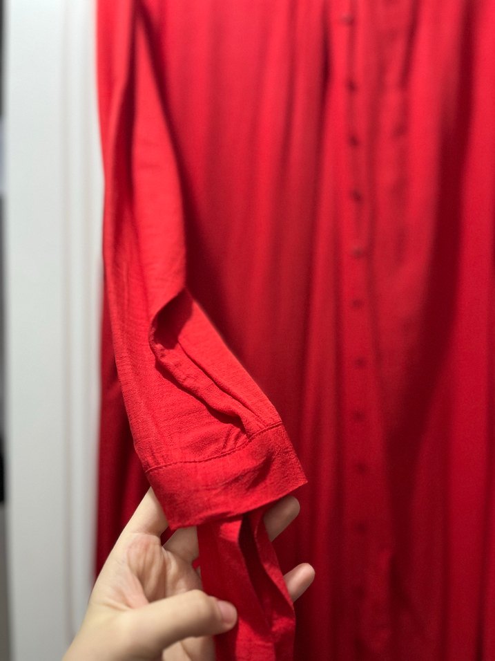 Düğmeli Narçiçeği Kadın Tunik Gömlek - Görsel 3