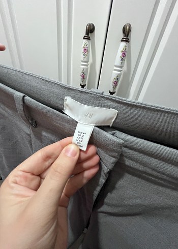 Gri Kadın Klasik Kesim Düğmeli Blazer Ceket Takım - Görsel 5