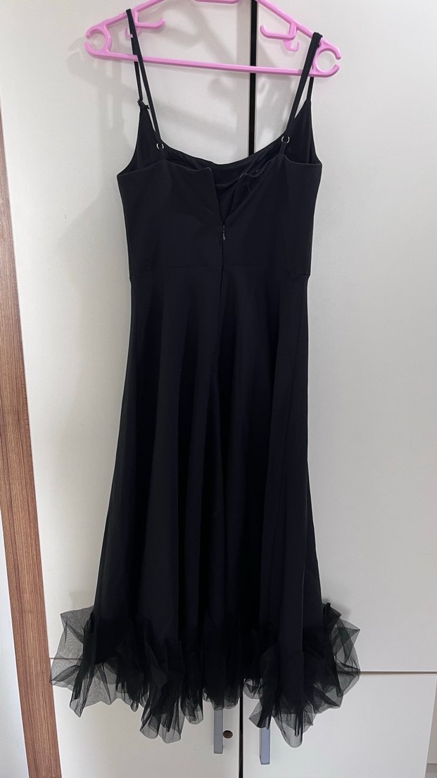 Siyah Elbise Uzun - Görsel 3