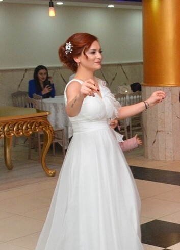 Beyaz abiye 