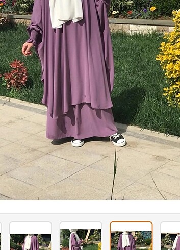 universal Beden mor Renk Abaya