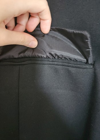 44 Beden Siyah Kadın Düğmeli Midi Blazer Ceket