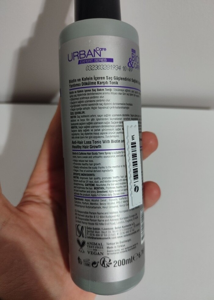 Urban biotin&caffeine tonik  - Görsel 4