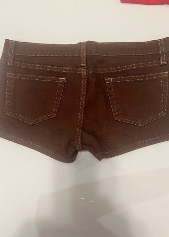 Diğer Kahverengi jean Mini Şort