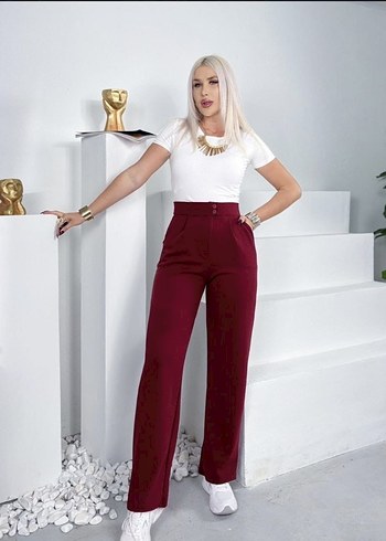 Beyaz Regular Fit Denim Kadın Pantolon - Görsel 3