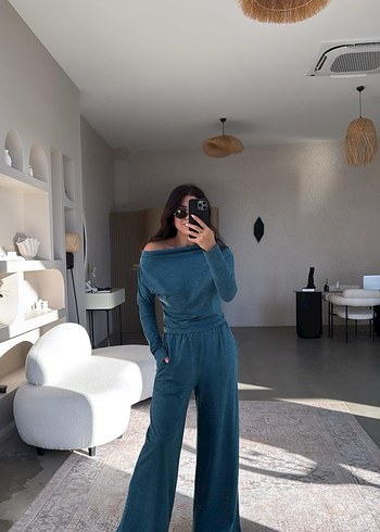 Gri Uzun Kollu Salaş Kadın Takım - Görsel 2