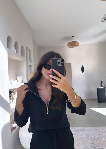 Gri V Yakalı Kadın Triko Takım - Görsel 4