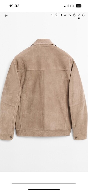 s Beden beyaz Renk Massimo dutti süet deri ceket