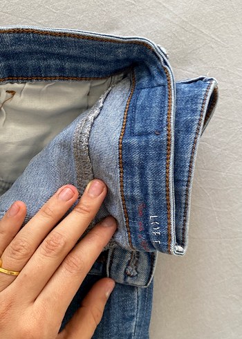 27 Beden Düğmeli Mavi Kadın Skinny Jean