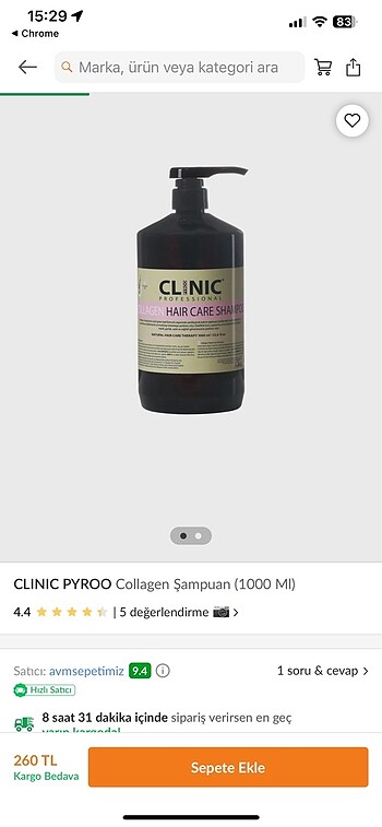 Clinique Clinic profesyonel collagen şampuan