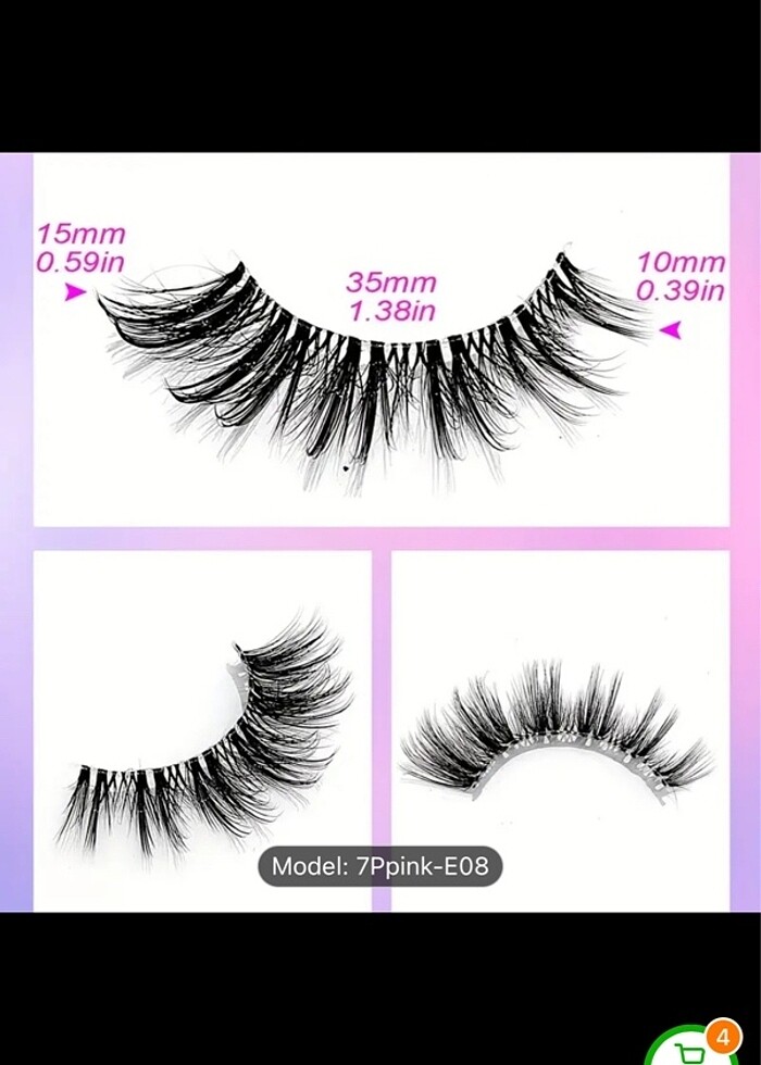 Takma kirpik şeffaf bantlı - Görsel 2