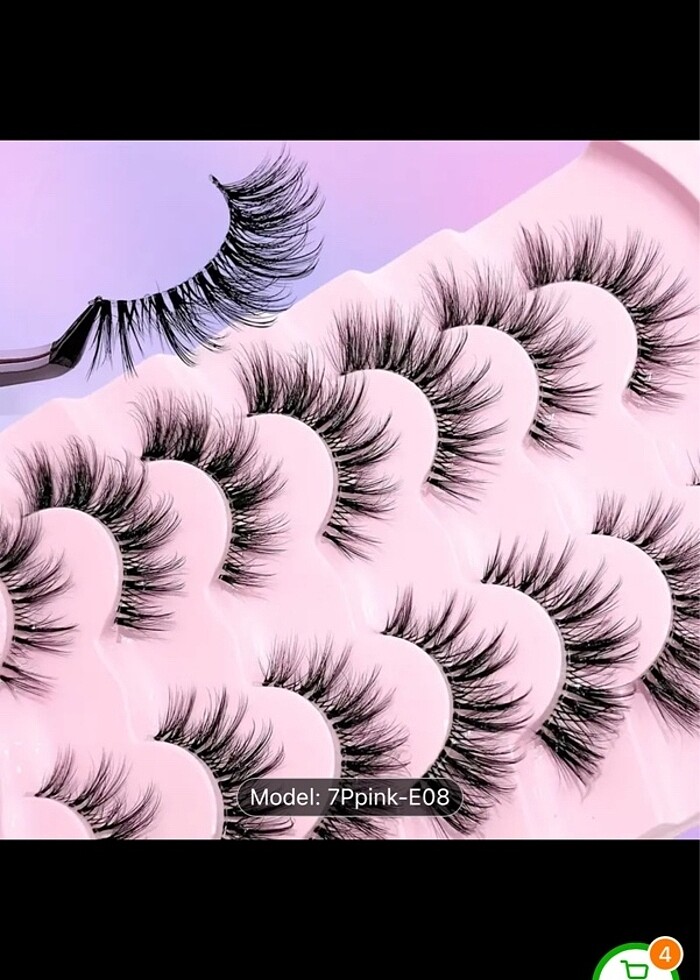 Takma kirpik şeffaf bantlı - Görsel 3