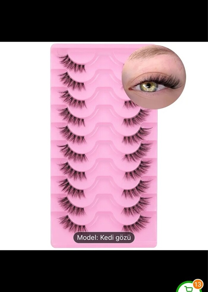 Kat eye. Kedi gözü takma kirpik - Görsel 4