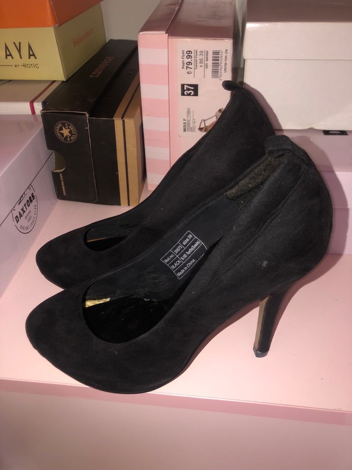 Colins Kadın Siyah Tokalı Stiletto Topuklu Ayakkabı - Görsel 2