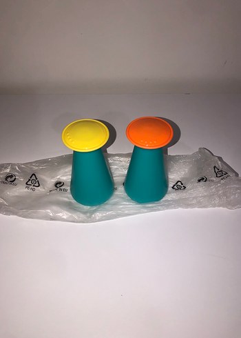 Renkli İkili Tupperware Tuzluk Seti