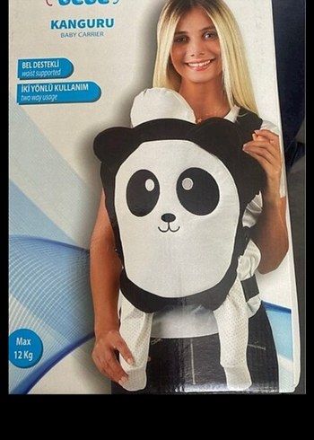Kanguru Panda Desenli Bebek Taşıyıcı