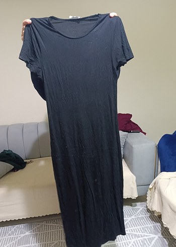 Siyah Uzun Salaş penye elbise