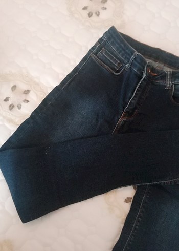 Lacivert Midi Boy Kadın Denim Jean