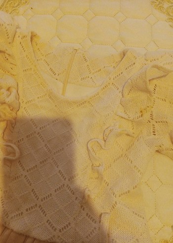 Kız Çocuk Bej Pilili Bohem Elbise - Görsel 3