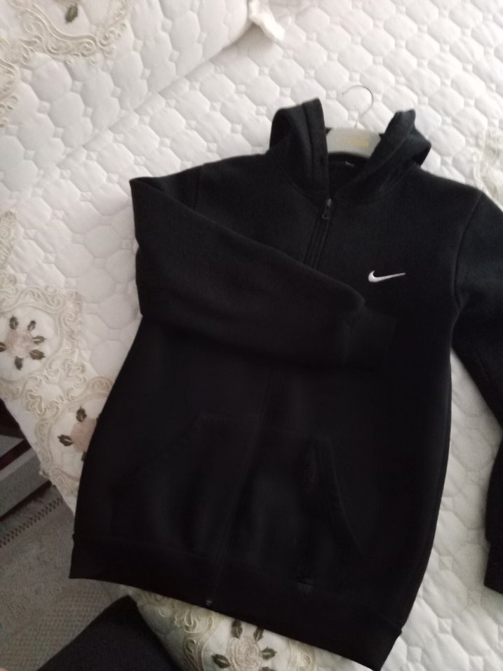 Nike Siyah Kapüşonlu Fermuarlı Erkek Sweatshirt - Görsel 2