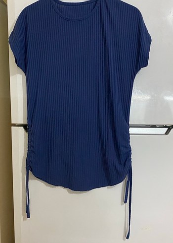 Mavi V Yaka Hamile ve Emzirme Pijama Takımı - Görsel 3