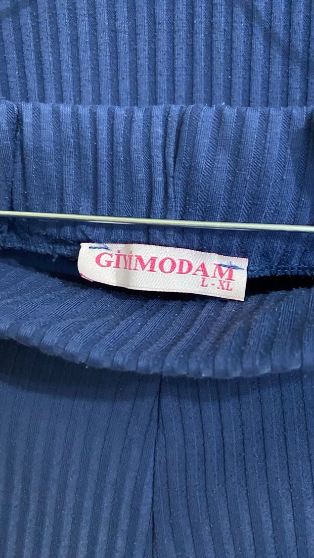 Mavi V Yaka Hamile ve Emzirme Pijama Takımı - Görsel 2