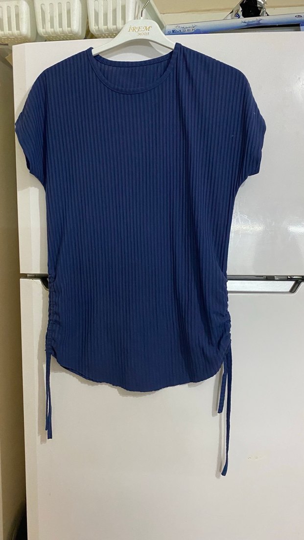 Mavi V Yaka Hamile ve Emzirme Pijama Takımı - Görsel 3