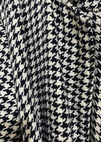 Gri Kemerli Uzun Kareli Kadın Kaban - Görsel 3