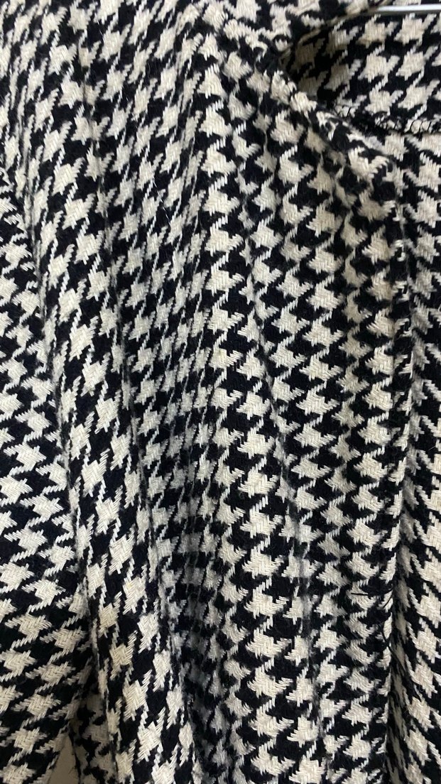 Gri Kemerli Uzun Kareli Kadın Kaban - Görsel 3