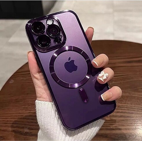Elit lazer megsafe özellikli kamera lensli korumalı lüks kılıfla