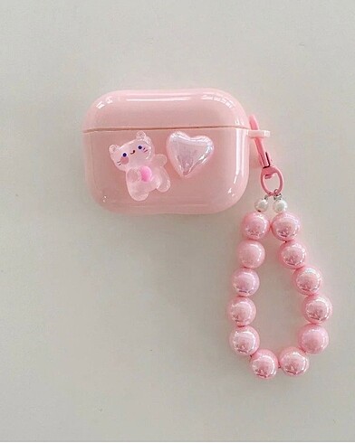 Pink bear AirPods kılıfı