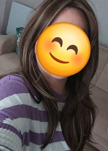 kumral bej tonları uzun peruk saç - Görsel 2