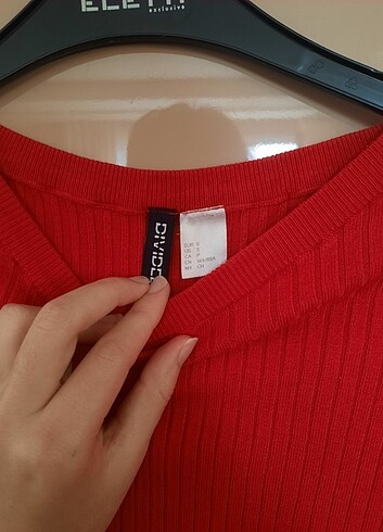 H&M Hm kırmızı bluz uzun kollu