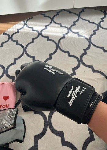 Siyah Deri Boks Eldiveni Velcro - Görsel 2