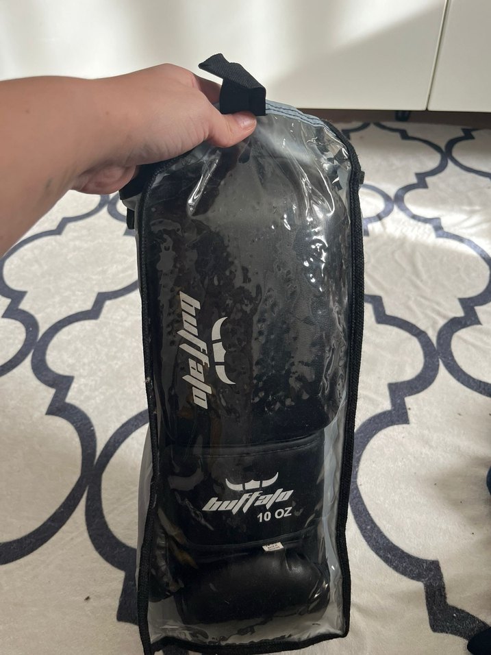 Siyah Deri Boks Eldiveni Velcro - Görsel 3