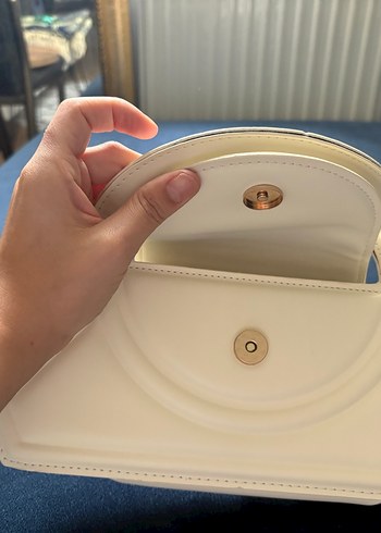 Beyaz Deri Kadın Çanta - Görsel 2