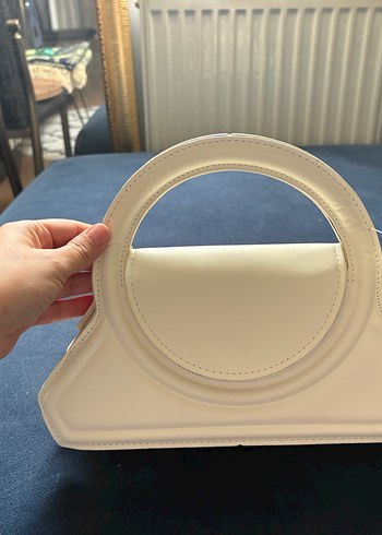 Beyaz Deri Kadın Çanta - Görsel 2