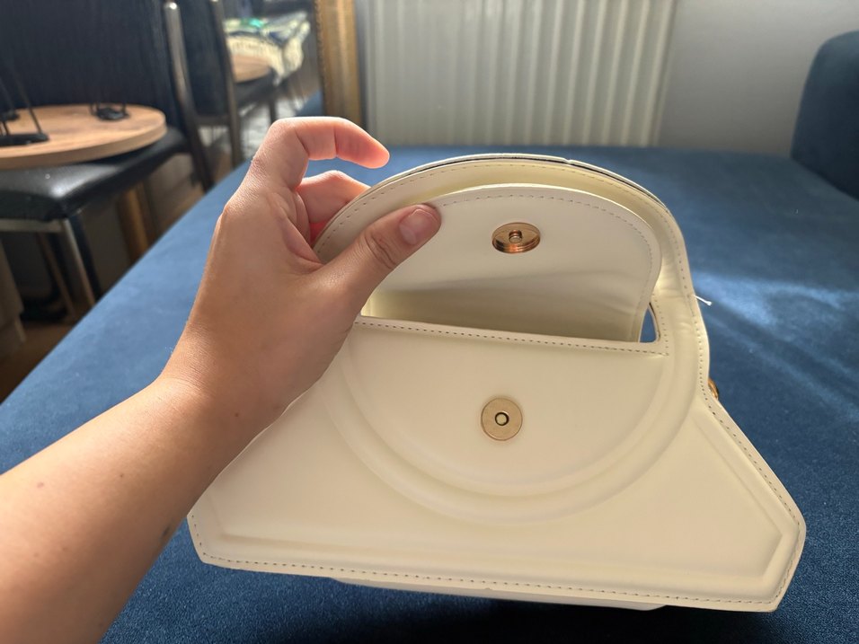 Beyaz Deri Kadın Çanta - Görsel 3