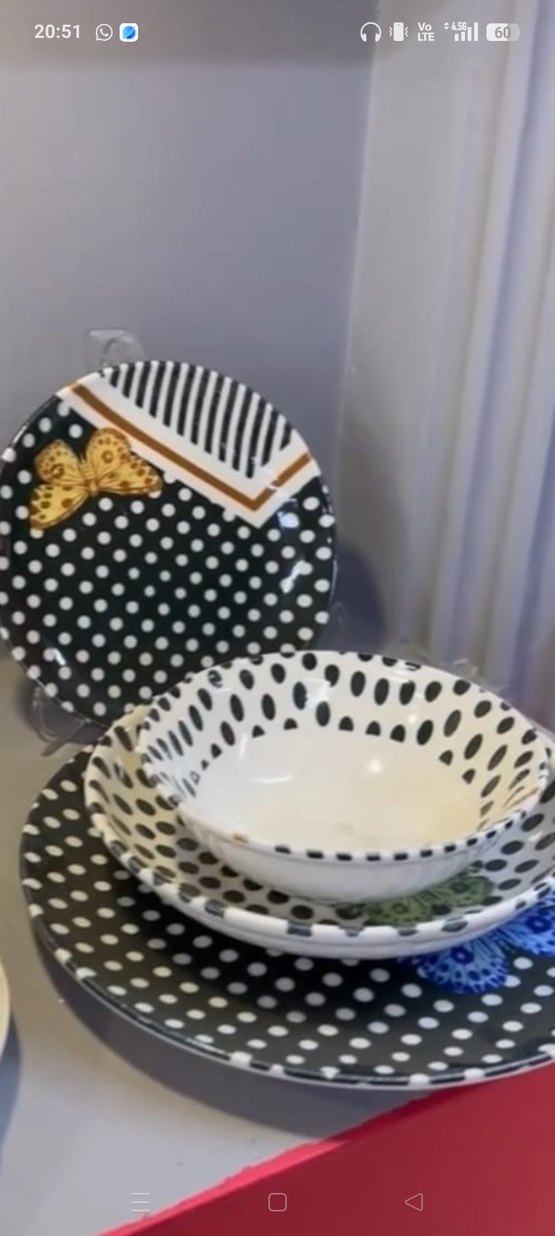 Yeşil Desenli Seramik Yemek Takımıkargobedava - Görsel 3